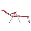 Spaghetti footrest red matt aluminium
