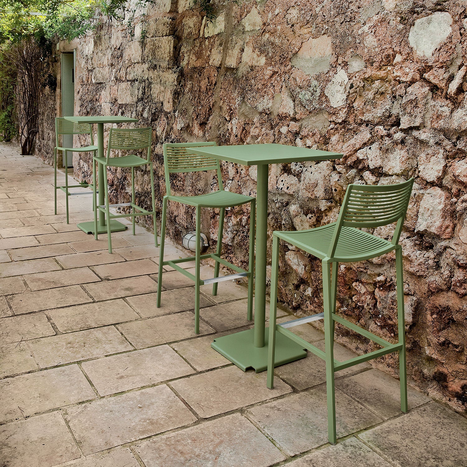 Easy barkrakk 65 cm Svart aluminium med fotstøtte i rustfritt stål