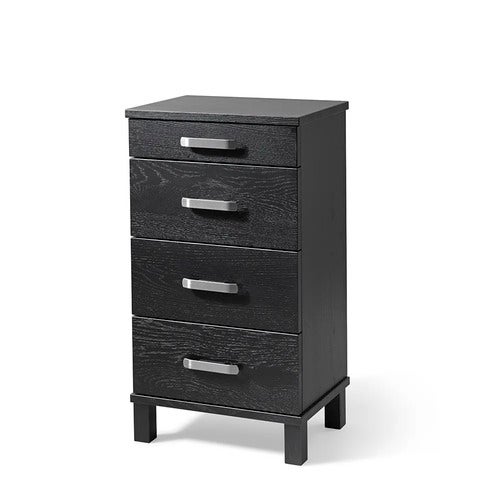 Nadja Kommode H75 B40 Svartbeiset eik/grunnstål