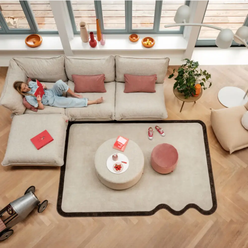 sumo fotskammel boucle recycled beige