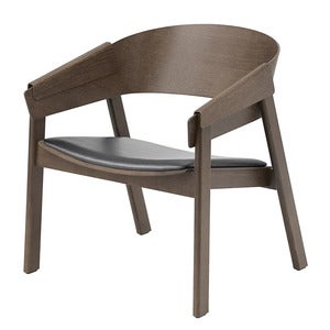 Cover Lounge Chair - Refine Leather Black Stained Dark Brown