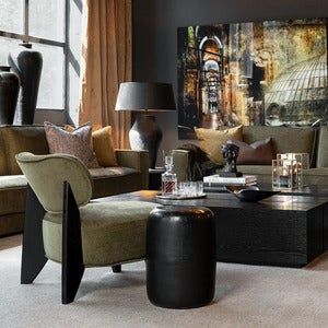 Cadiz lenestol i stoff Hailey army