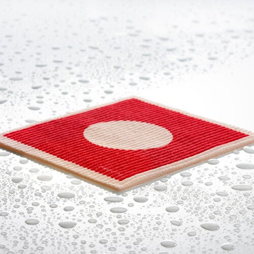 Viskestykke 17x20 cm vera rød