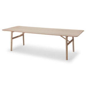 Hven Spisebord 260 cm Hvit Oljebehandling