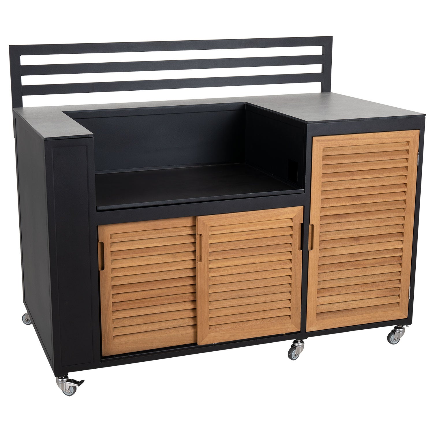 Brafab, Fornax utekjøkken svart/teak Brafab