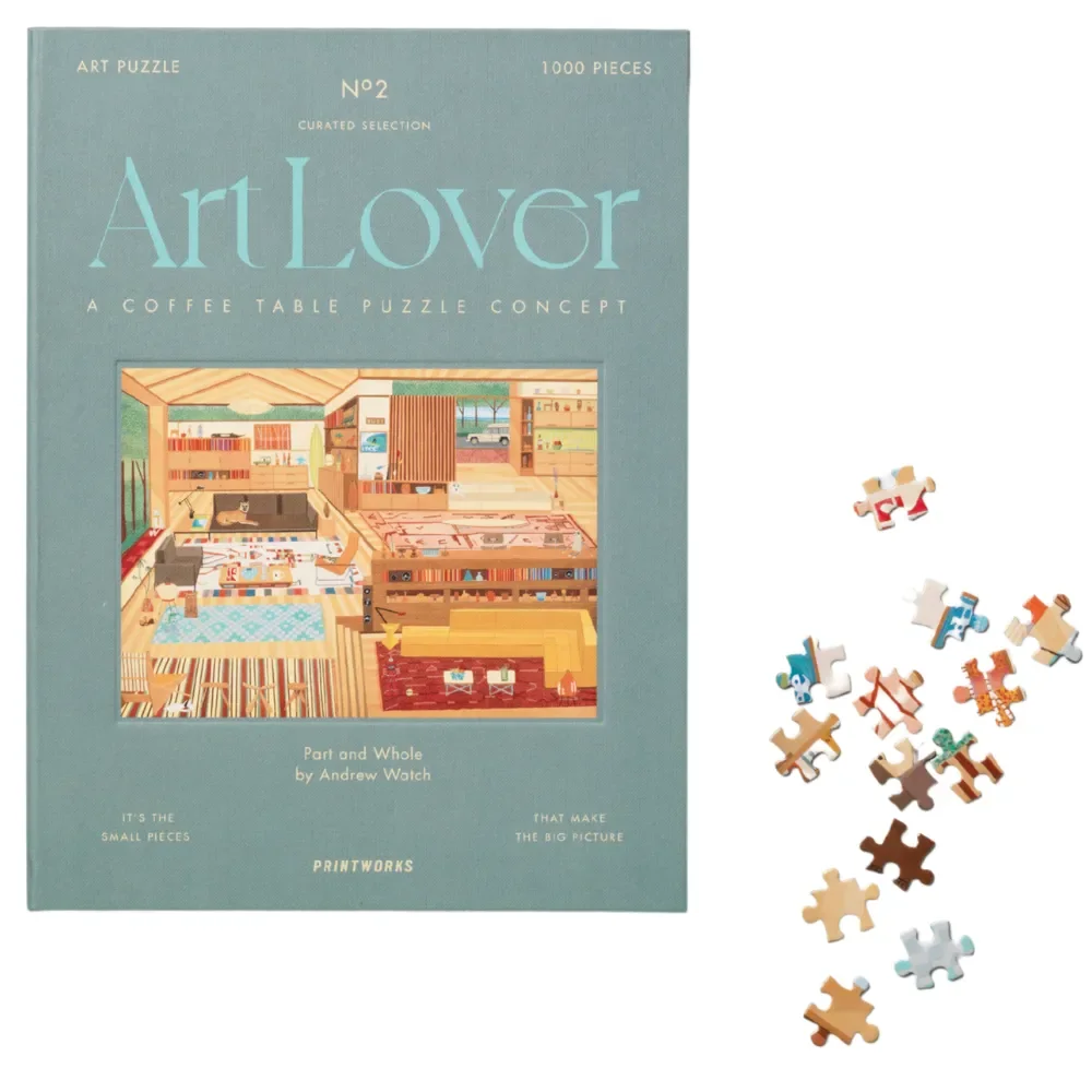  Art Lover Book Puzzle - Del og Hel, 1000 stk