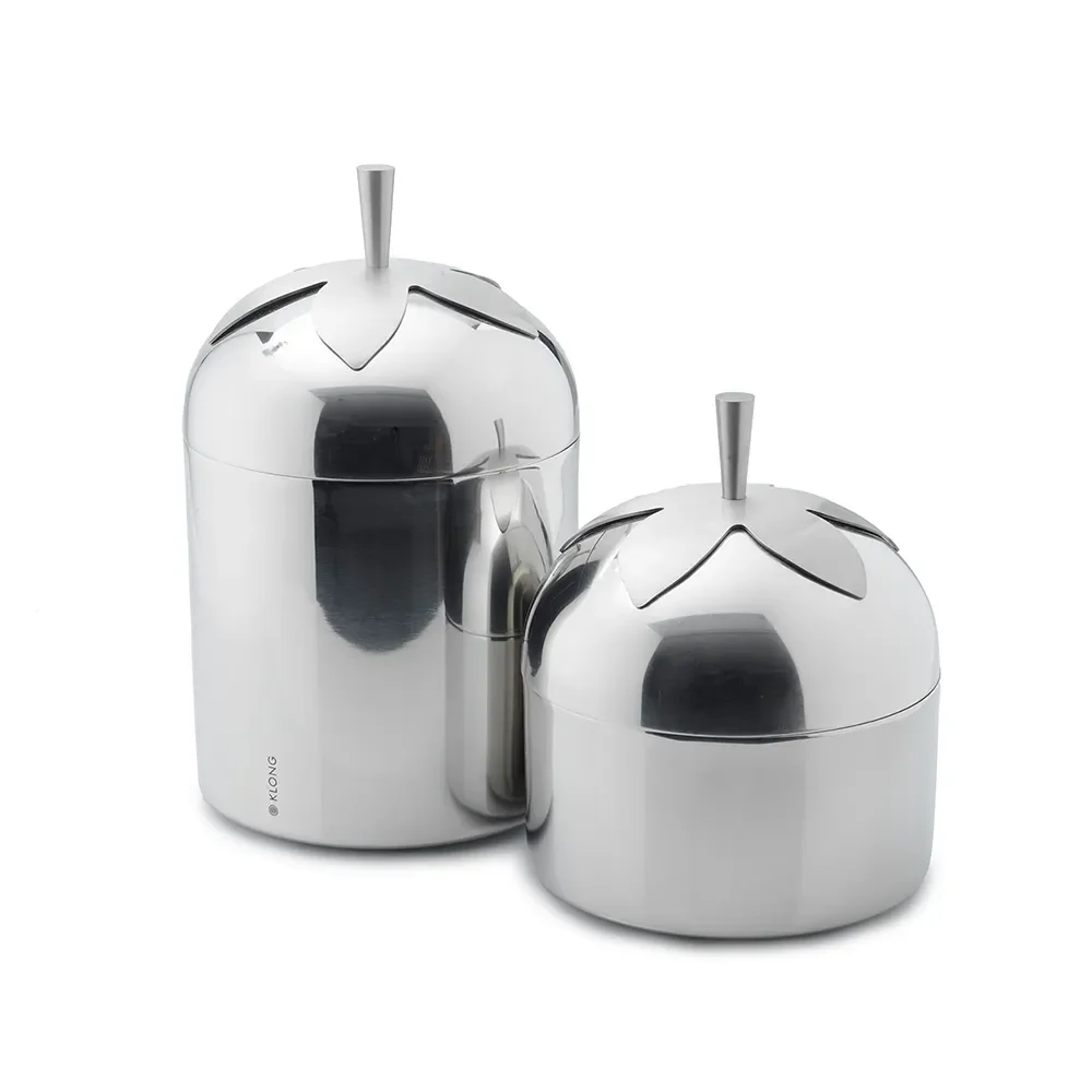 Blad Kaffe og Te Boks Steel Small
