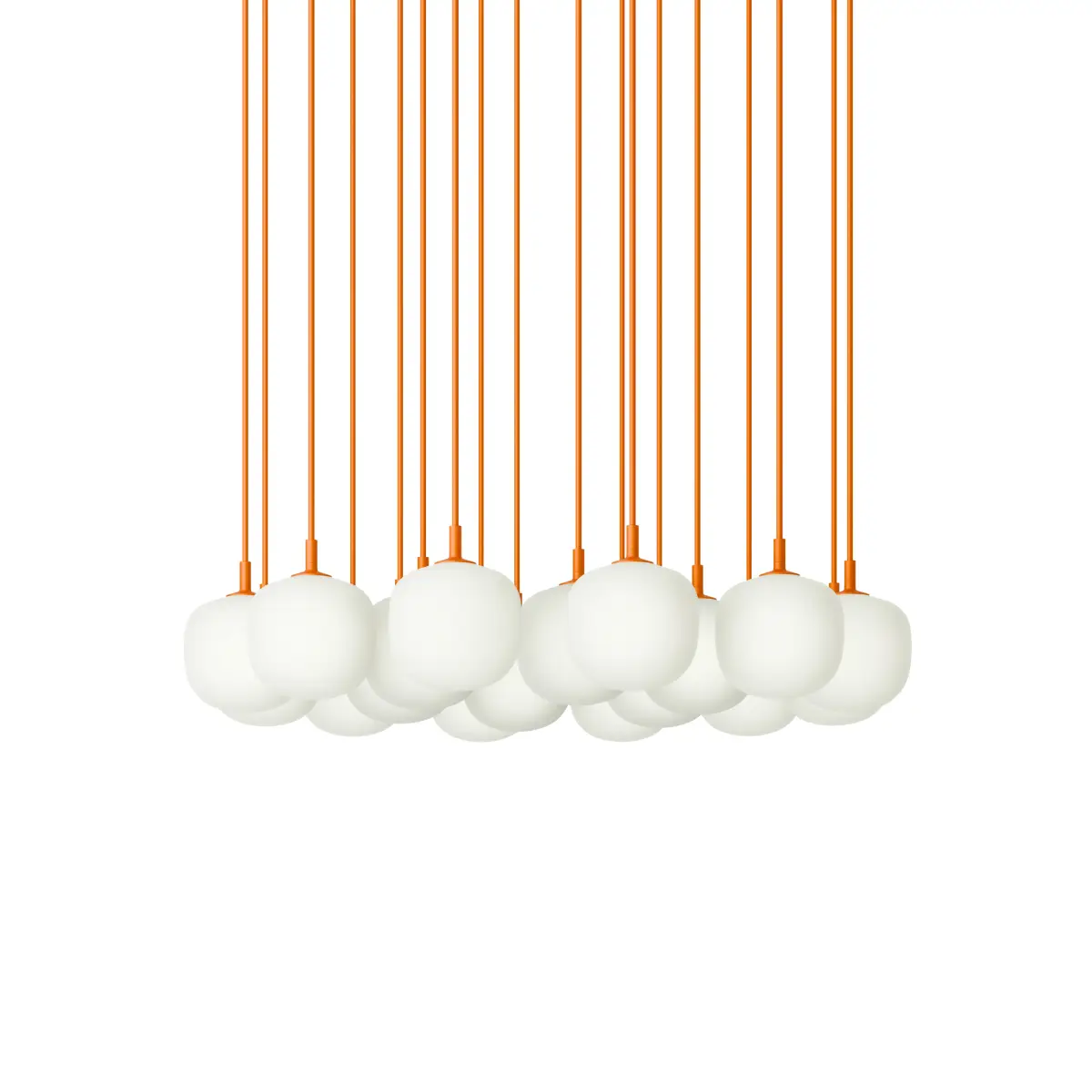 Muuto, Rime Pendant Cluster - Ø12 - 18 - White / Orange