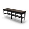 Nadja Bench 130 cm Svartbeiset ask/safeskinn brun