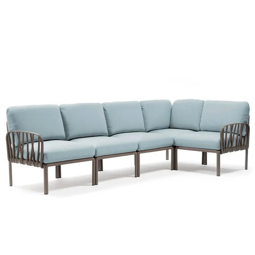 Komodo 5 hjørnesofa Tortora - Chiaccio Sunbrella