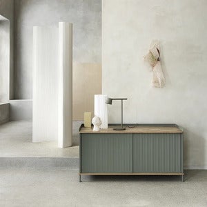 Enfold skjenk 124 x 45 cm  - oiled oak Dusty Green