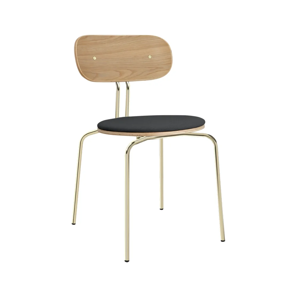 Curious spisestol eik/messing Shadow