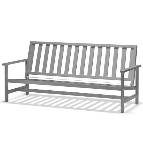 Sofa 3-personers aluminium grå 