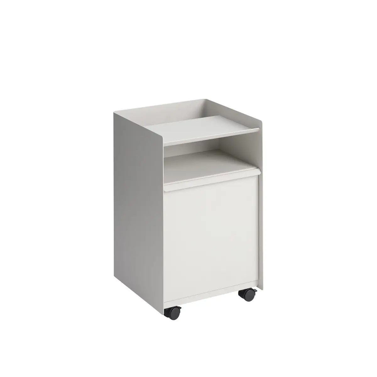 Muuto, Folded Trolley med skuff, høyde 61,5 cm – grå