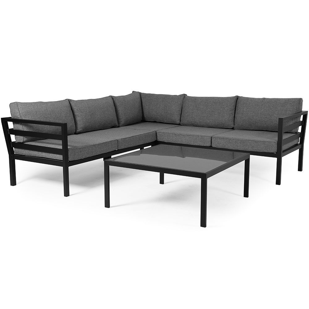 Weldon loungegruppe svart Brafab