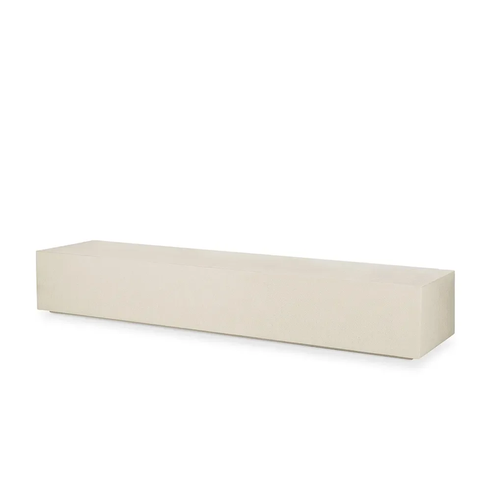 Elements gulvhylle/benk - Off White 220x45x30 cm
