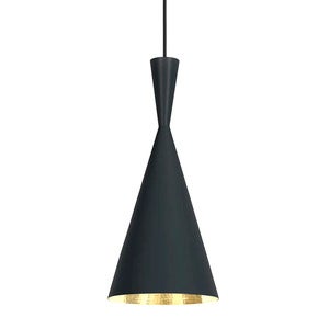 Beat Pendant Tall Black LED