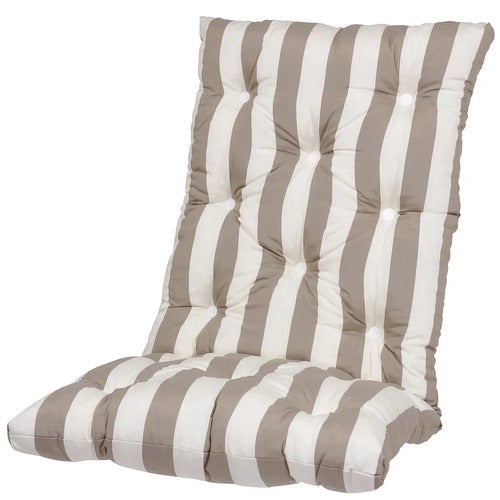 Högvik Høy Flockpute Stripet Taupe