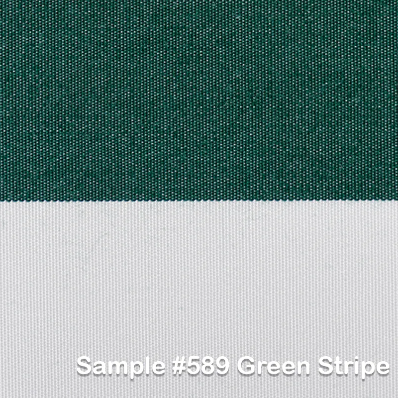 Teakwood parasoll 330x330 cm Kat.5 589 Green Stripe