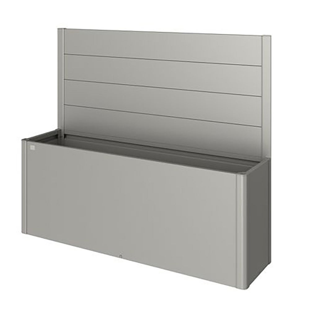 Skjerm for voksebed 4x1 m metall Kvartsgrå