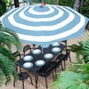 Stripesol parasoll wave blue incl. base black