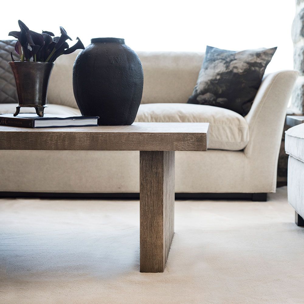 Plint salongbord 75 x 75 mørkebrun Artwood