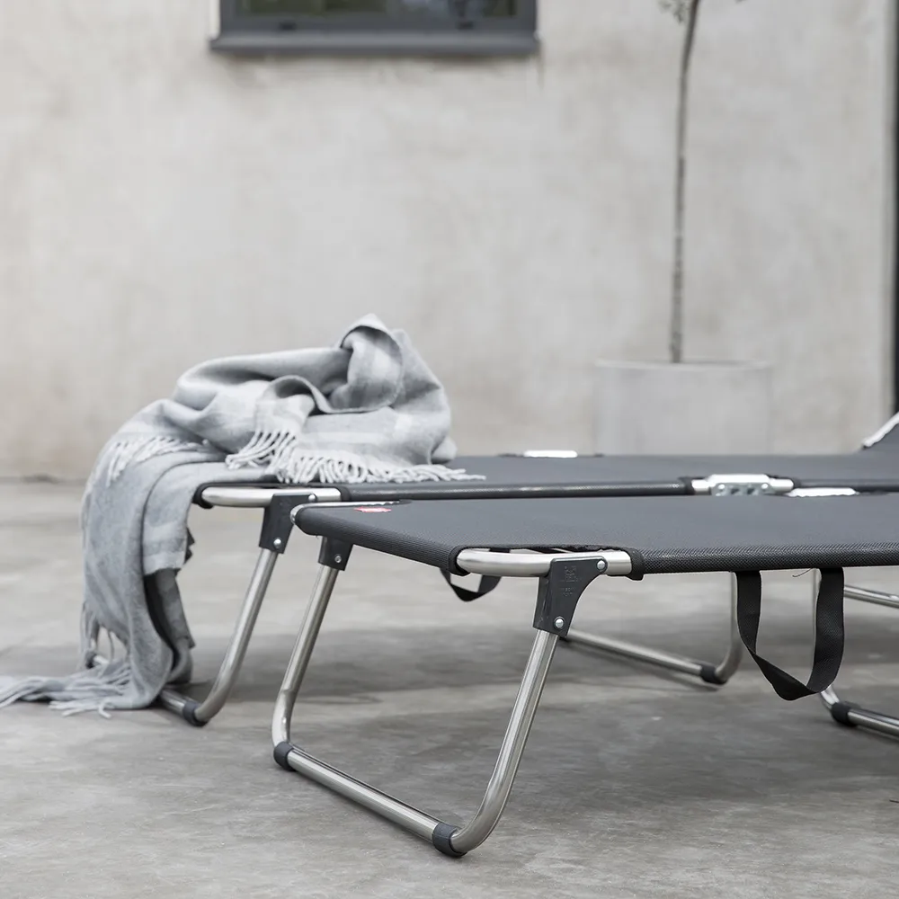 Amigo solseng, svart aluminium/tekstilene