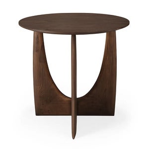 Geometric Sidebord Teak brun 