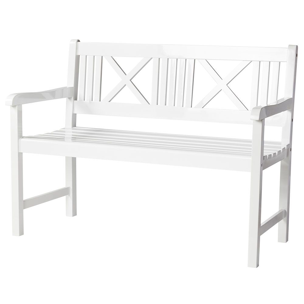 Rosenborg 120 cm Bænk hvid 
