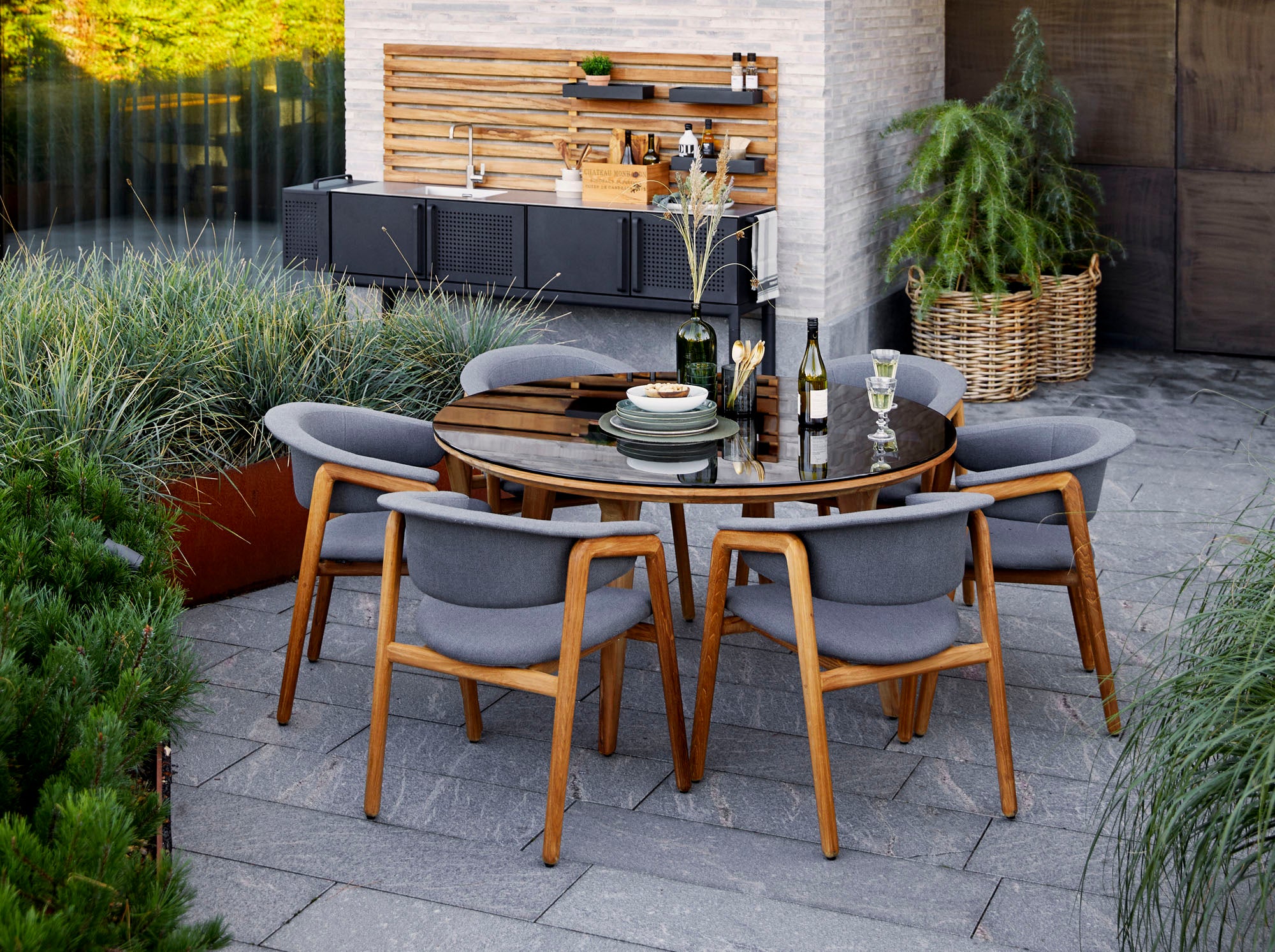 Aspect 144 cm spisebord teak 