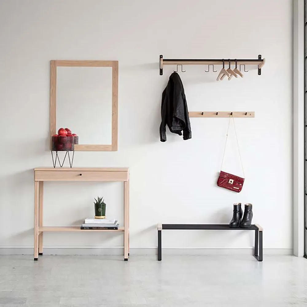 Cora hattehylle 90 cm Hvitoljet eik