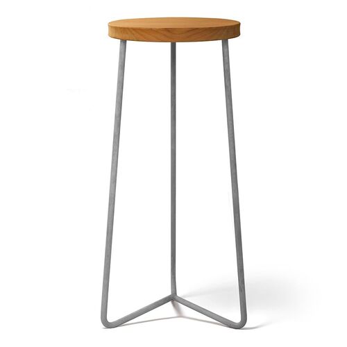 Krakk V1 63 ubehandlet teak / Vvarmgalvanisert stativ Grythyttan Stålmöbler