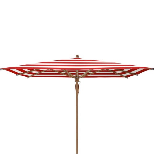 Teakwood parasoll 330x330 cm Kat.5 800 Red Stripe