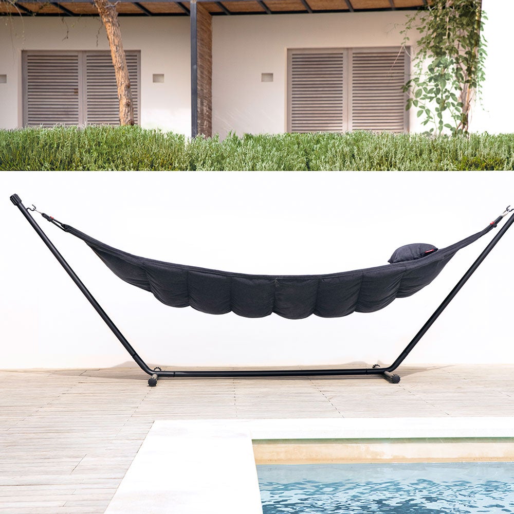 Headdemock superb rock grey incl. pillow & rack black 