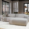 Willard sofa 3-seter sofa med chaiselong høyre stoff Alice lys beige