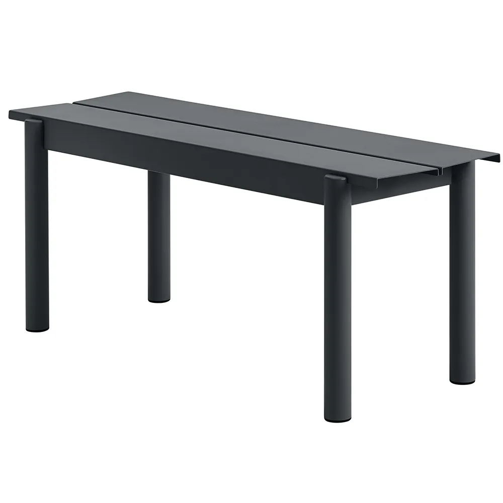 Linear Steel Benk 110x34 cm Anthracite Black 