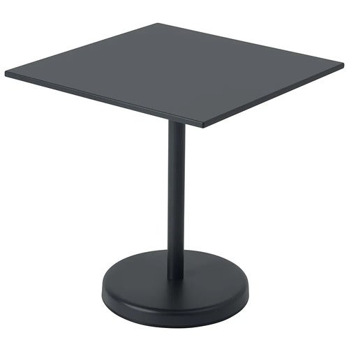 Linear Steel Bistrobord 70x70 cm Anthracite Black 