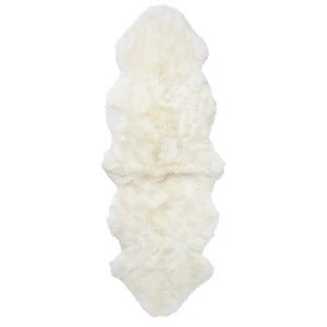 Gently Saueskinn 60x180 cm White