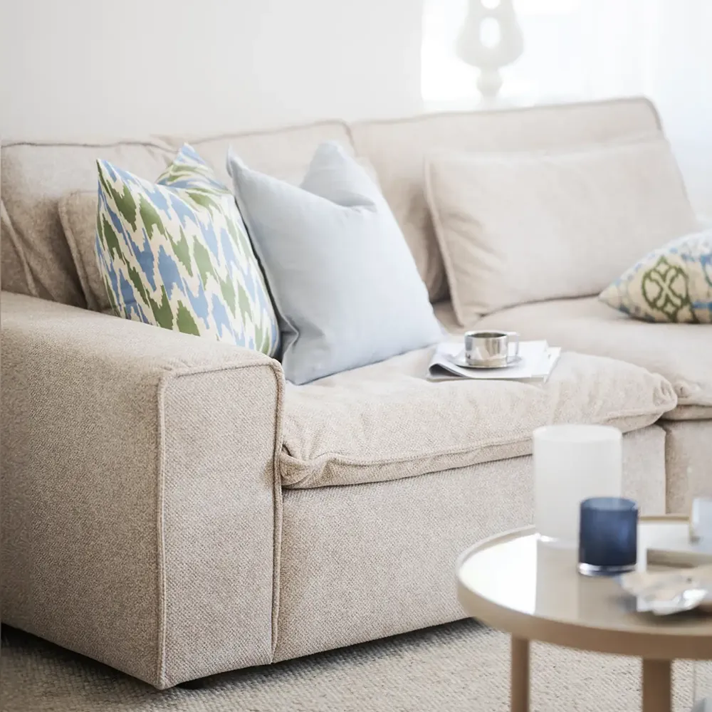 Rawlins sofa 3-seter stoff Bobby beige