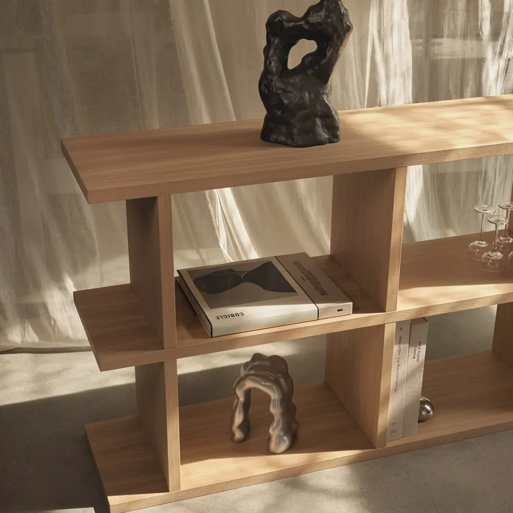 Kona Bokhylle  3x2 - Naturlig eik