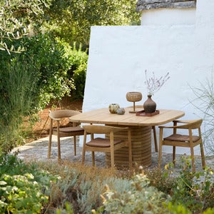 Mellow matbordramme kvadratisk f/bordsskiva 144x144 cm Teak