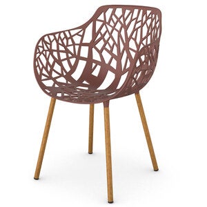 Forest Stol med armlener Iroko/Terracotta