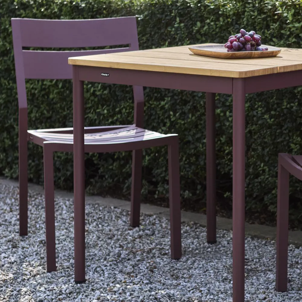 Nox Bistro bord 70x70 - Bambus/Zin Red