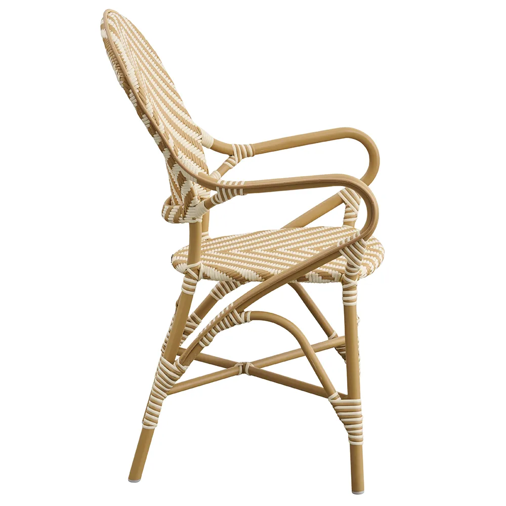 Isabell outdoor Stol m/armlener ivory/honey