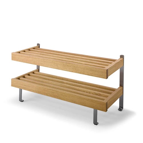 Nadja Skohylle 80 cm Oljet eik/slipte stål