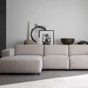 Willard sofa 4-seter sofa chaiselong venstre stoff Alice lys beige