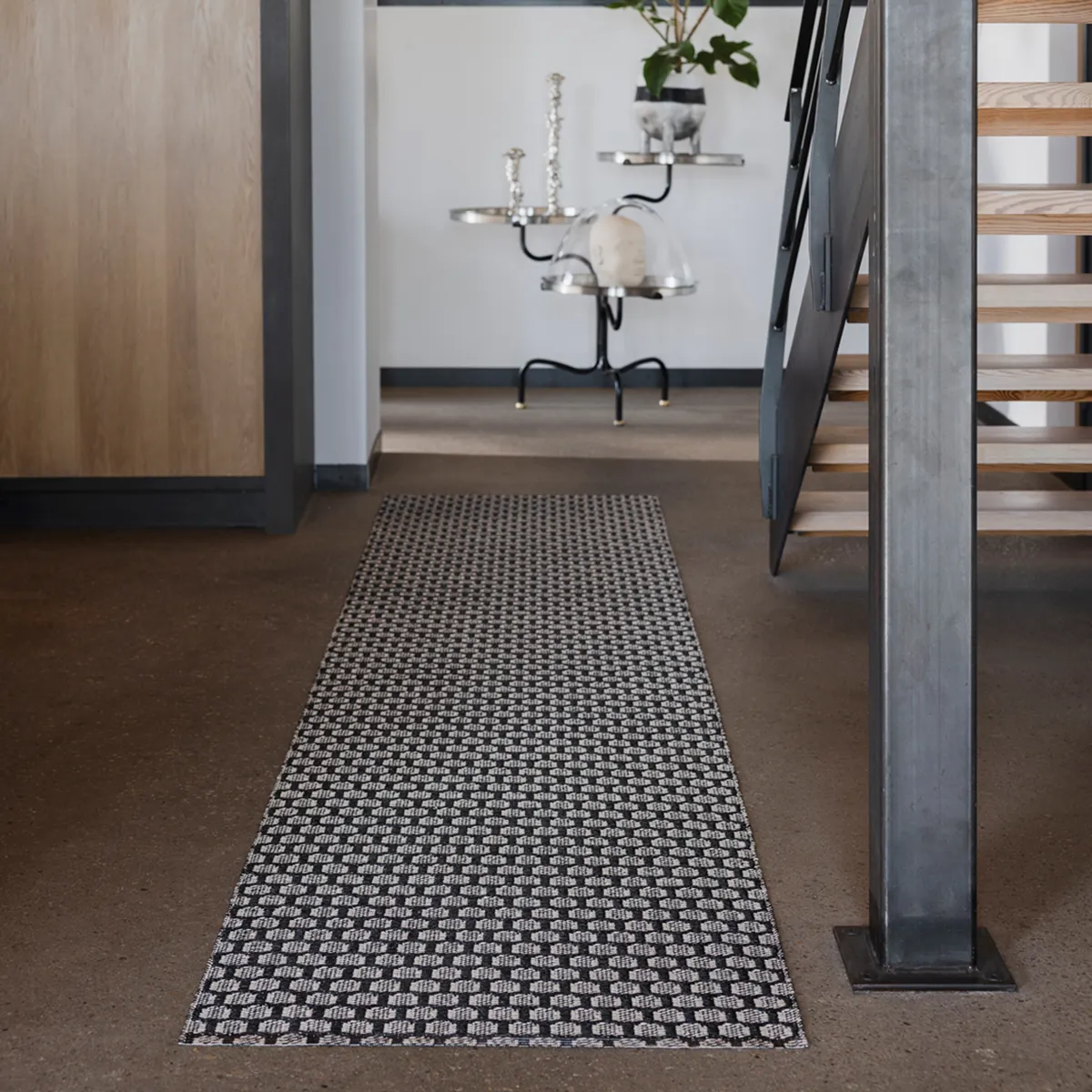 Vendbar Plastmatte MIMI Black/Beige 70x50 cm