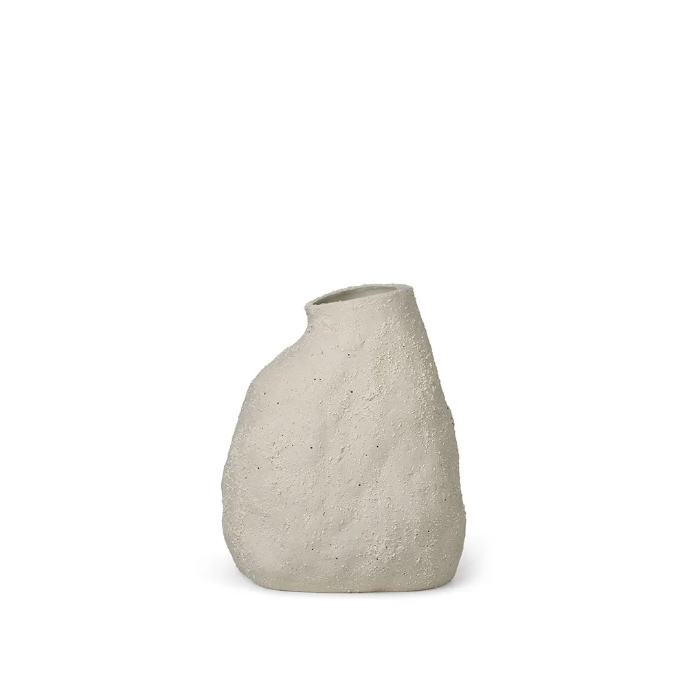 Vulca Vase - Medium - Off-white Stone