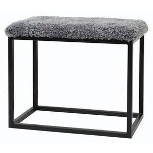 Palle Benk saueskinn 60x35 cm Charcoal/Black