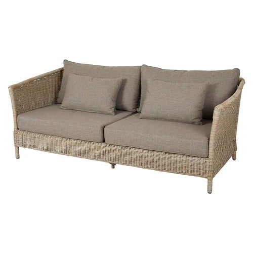 Aster 3-seter sofa beige kunstrotting Inkl. puter Brafab